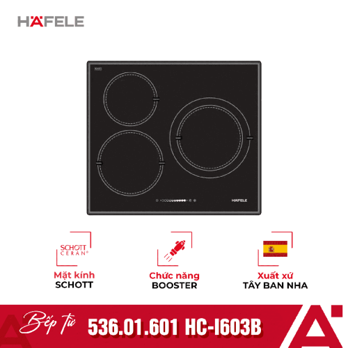 Bếp từ 3 vùng nấu Hafele HC-I603B 536.01.601