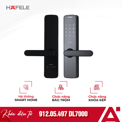 Khóa điện tử Hafele DL7000 912.05.497 - Chưa bao gồm pin