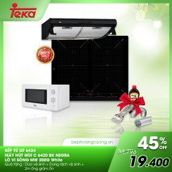 COMBO 20: bếp từ Teka IZF 6424 + hút mùi C 6420 Black + lò vi sóng MW 200G White