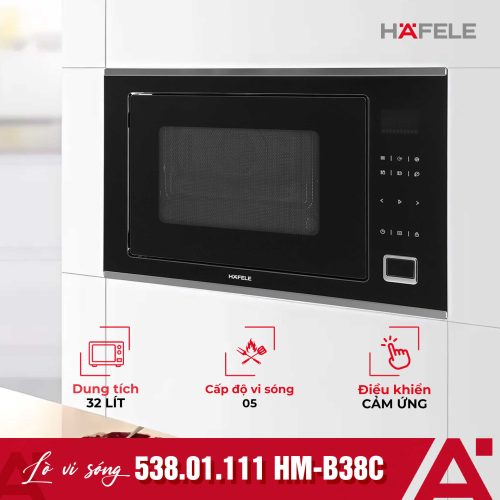 Lò vi sóng kết hợp nướng âm tủ Hafele HM-B38C 538.01.111