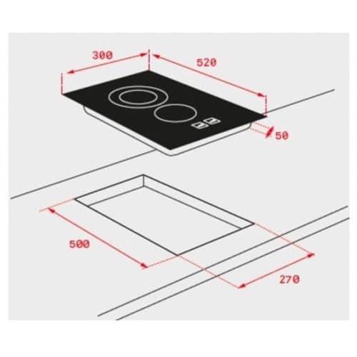 Kích thước của Bếp điện Teka TR 3220