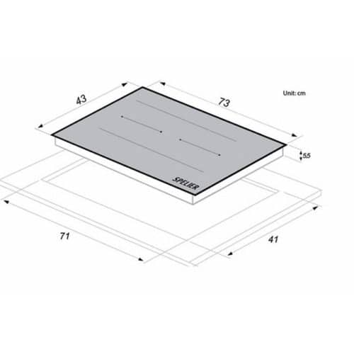 Kích thước của Bếp Từ Đôi Spelier SPE – IC1188