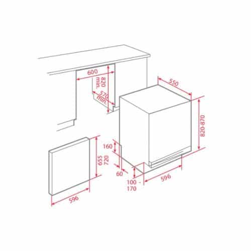 Kích thước của Máy rửa bát TEKA DW8 59 FI