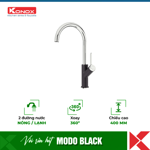 Vòi rửa bát Konox Modo Black