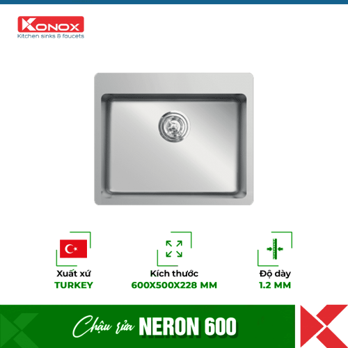 Chậu rửa bát Konox Turkey Neron 600