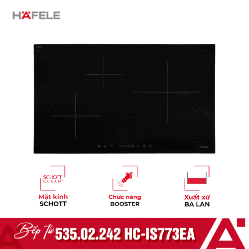 Bếp từ Hafele 3 vùng nấu HC-IS773EA 535.02.242