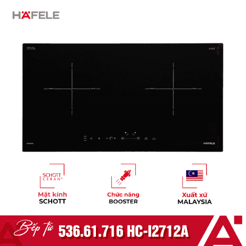 Bếp điện từ đôi Hafele HC-I2712A 536.61.716