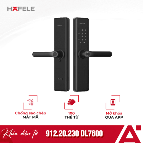 Khóa điện tử Hafele DL7600 BLE black 912.20.230