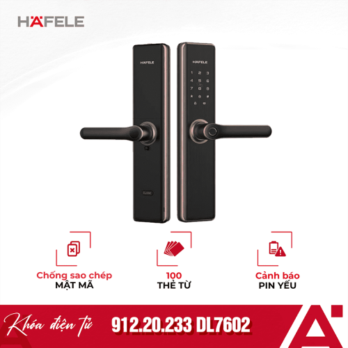 Khóa điện tử Hafele DL7600 BLE glossy copper with Z-wave 912.20.233