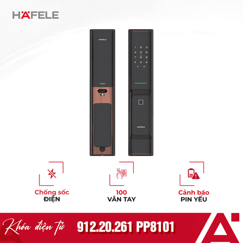 Khóa điện tử Hafele PP8100 BLE glossy copper 912.20.261
