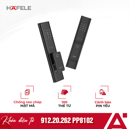 Khóa điện tử Hafele PP8100 BLE black with Z-wave 912.20.262