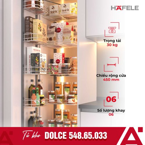 Tủ đồ khô cao 6 tầng Hafele Dolce 548.65.033