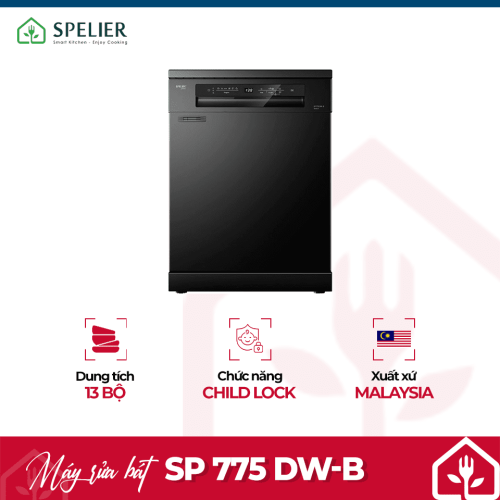 Máy rửa bát Spelier SP 775 DW-B 13 bộ