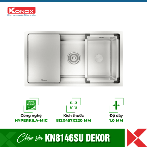 Chậu rửa bát Konox Workstation Undermount Sink KN8146SU Dekor