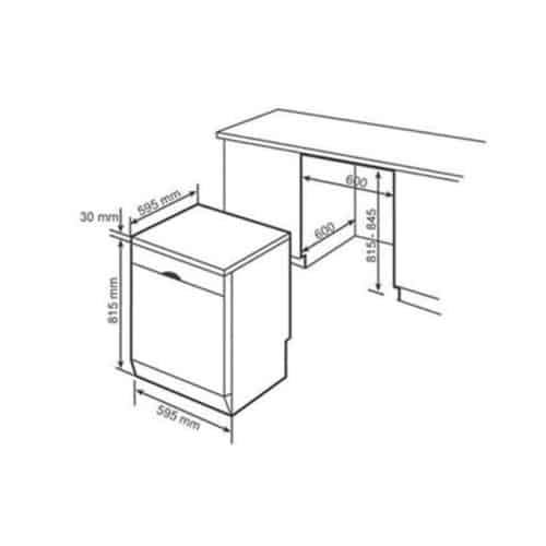Kích thước máy rửa bát Bosch SMS6ZCW00E