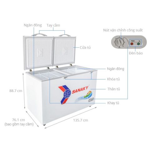 Tủ đông Sanaky 410 lít VH5699HY 5 VH5699HY 4