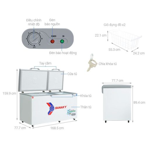 Tủ đông Sanaky Inverter 485 lít VH6699W3 5 VH6699W3 4