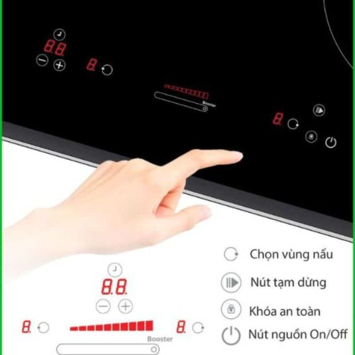 Bếp từ đôi Tomate TOM 02I‐7S lắp âm 5 bang dieu khien bep tu doi tomate tom 02i‐7s lap am