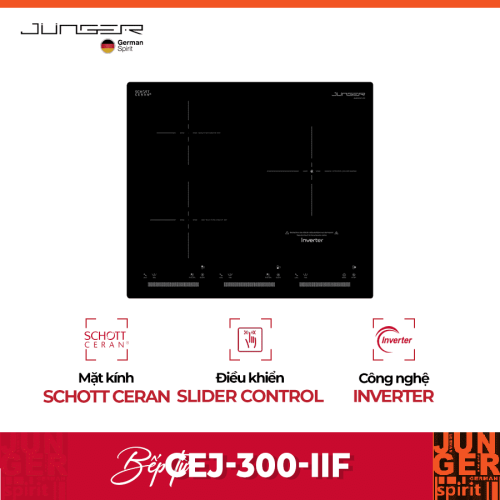 Bếp từ kết hợp hồng ngoại Junger 3 vùng nấu CEJ-300-IIF lắp âm