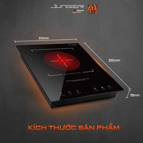 Bếp hồng ngoại đơn Junger MT-92 di động 5 kich thuoc bep hong ngoai don junger mt 92 di dong