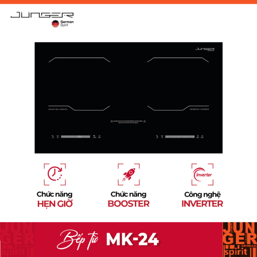 Bếp từ kết hợp hồng ngoại Junger MK-24 lắp âm