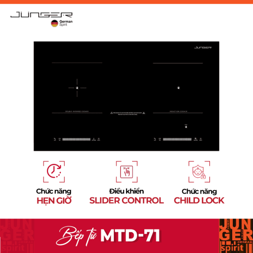 Bếp từ kết hợp hồng ngoại Junger MTD-71 lắp âm