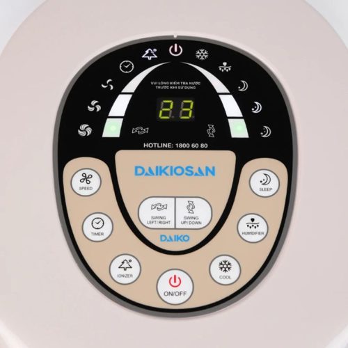 Máy làm mát không khí Daikiosan DKA-02500B 4 nut dieu khien may lam mat khong khi daikiosan dka02500b