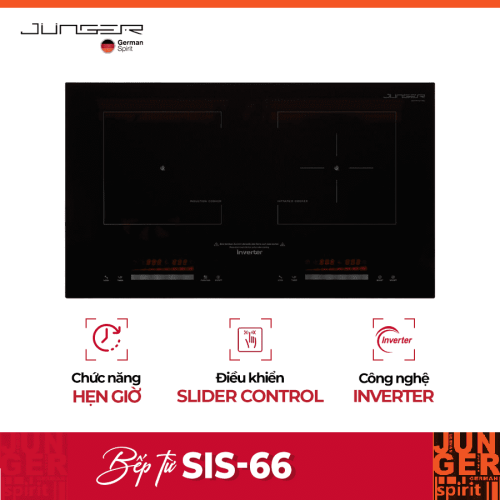 Bếp từ kết hợp hồng ngoại Junger SIS-66 lắp âm